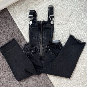 Zara Charcoal Black Baby Denim Overalls